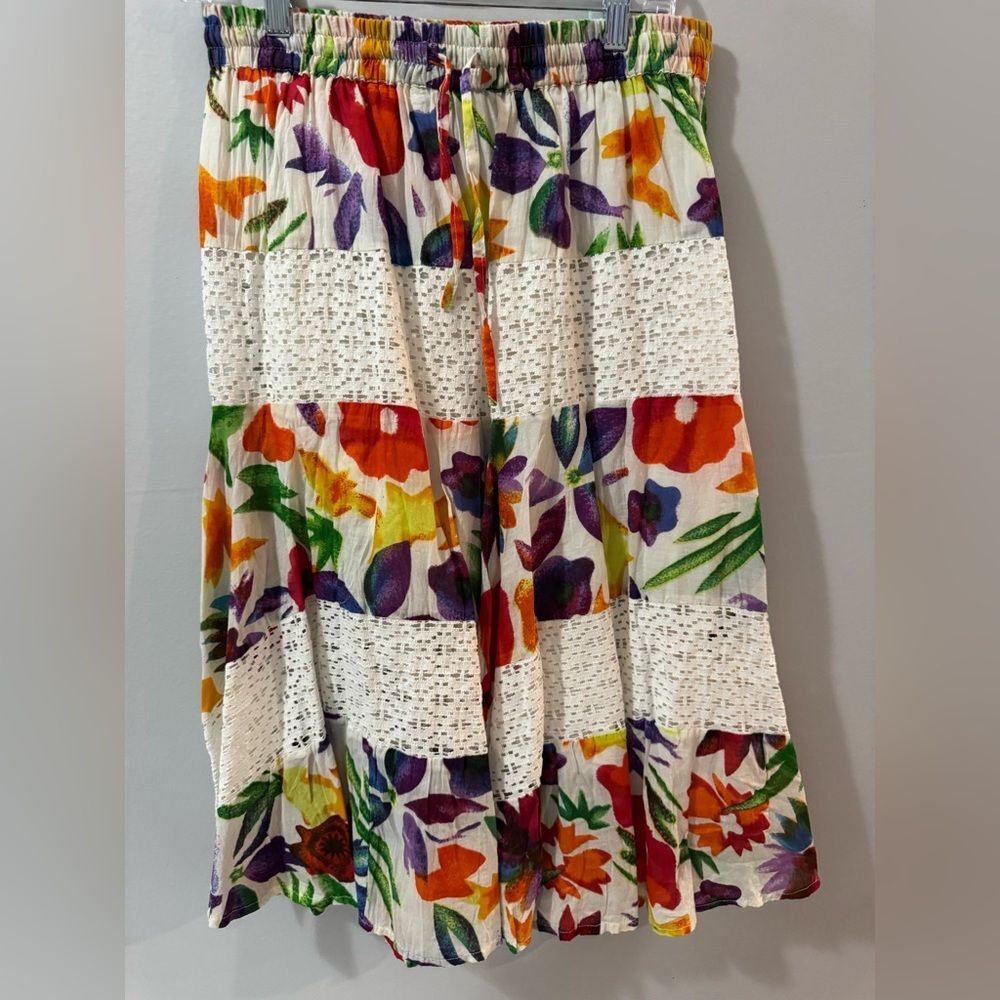 Keren Hart Cotton Floral Vibrant Skirt Womens